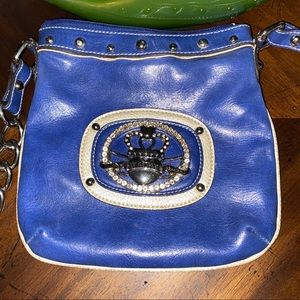 NWOT Kathy VanZeeland Vintage Hobo Blue Handbag